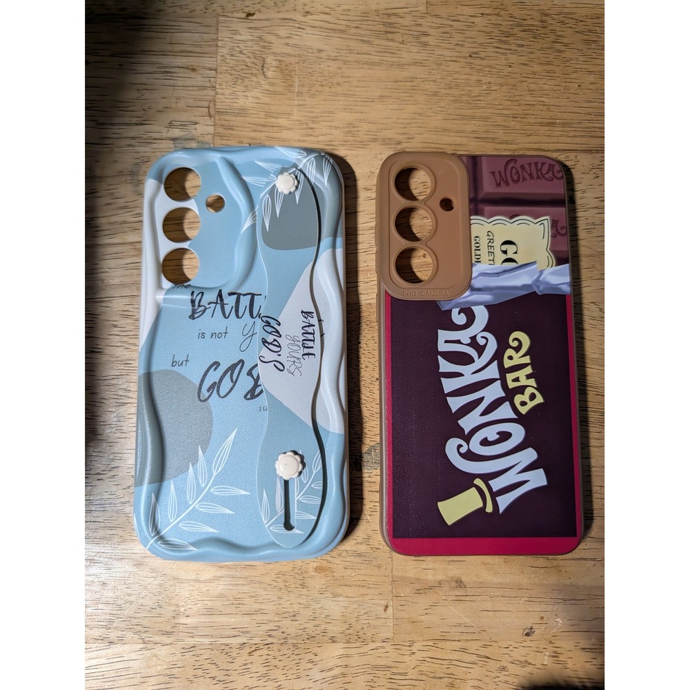 Samsung Galaxy S24 Plus Case Lot Wonka Bar & Christian Quote Wavy Strap Case